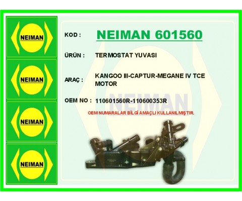 TERMOSTAT 92 C RENAULT CAPTUR 13> CLIO IV 12> KADJAR 15> MEGANE IV 16> DACIA DUSTER 12> DOKKER 12> 1.2 TCe H5F