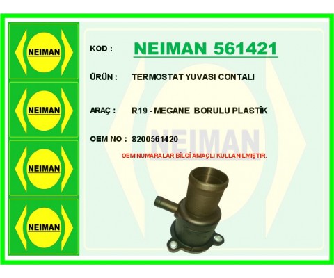 TERMOSTAT YUVASI RENAULT CLIO-KANGOO-MEGANE DACIA LOGAN 1.4-1.6 K4J-K4M ALÜMİNYUM-TIPASIZ