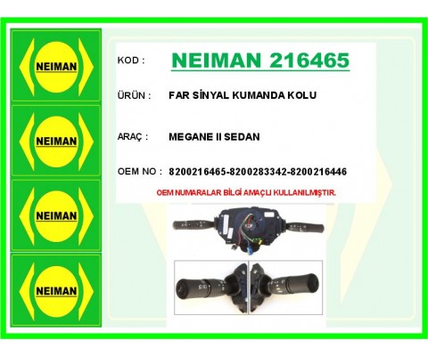 FAR SİNYAL KUMANDA KOLU MEGANE II SEDAN