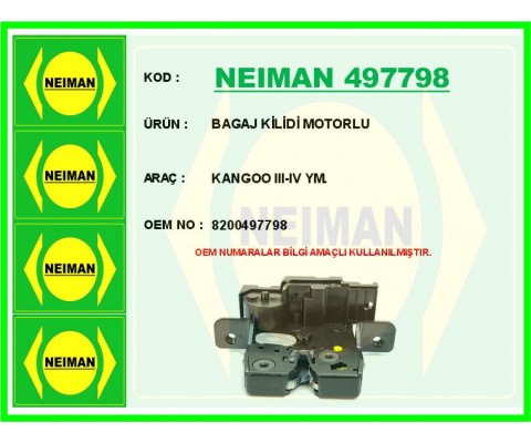 BAGAJ KİLİDİ MOTORLU KANGOO III-IV YM.