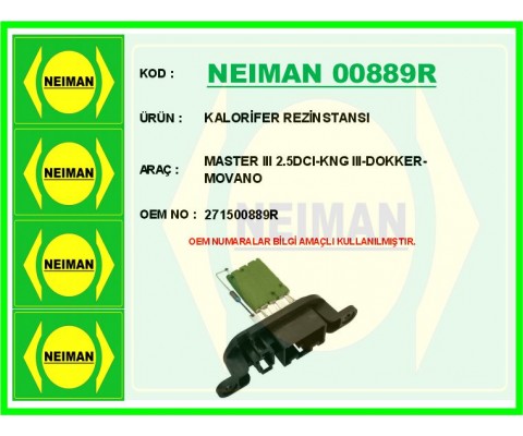 KALORİFER REZİNSTANSI MASTER III 2.5DCI-KNG III-DOKKER-MOVANO