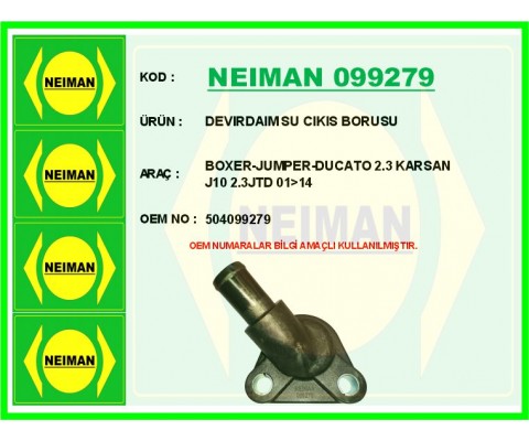 DEVİRDAİM SU ÇIKIŞ BORUSU BOXER-JUMPER-DUCATO 2.3 KARSAN J10 2.3JTD 01>14