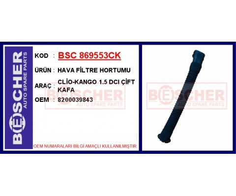 HAVA FİLTRE HORTUMU CLİO-KANGO 1.5 DCI ÇİFT KAFA