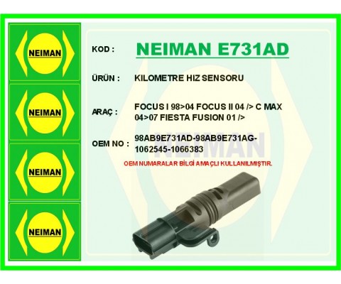 KİLOMETRE HIZ SENSÖRÜ FORD FOCUS-FİESTA 98>