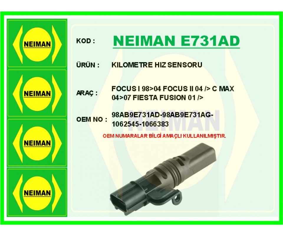 KİLOMETRE HIZ SENSÖRÜ FORD FOCUS-FİESTA 98>