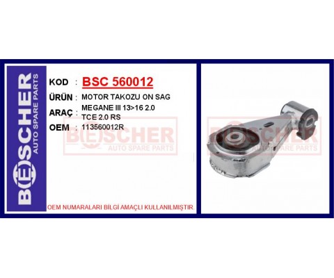 MOTOR TAKOZU ON SAG MEGANE III 13>16 2.0 TCE 2.0 RS