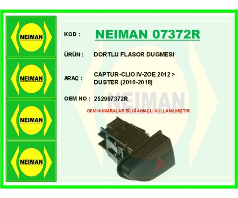DORTLU FLASOR DUGMESI CAPTUR-CLIO IV-ZOE 2012 > DUSTER 2010-2018