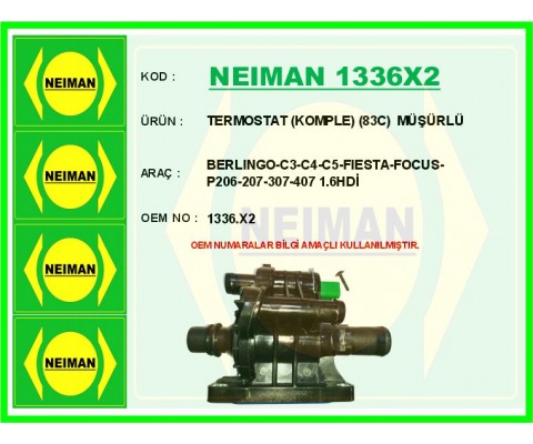 TERMOSTAT KOMPLE 83C MÜŞÜRLÜ BERLINGO-C3-C4-C5-FIESTA-FOCUS-P206-207-307-407 1.6HDİ