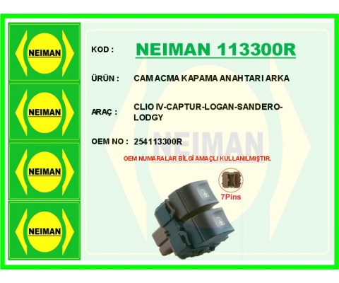 CAM ACMA KAPAMA ANAHTARI ARKA CLIO IV-CAPTUR-LOGAN-SANDERO-LODGY