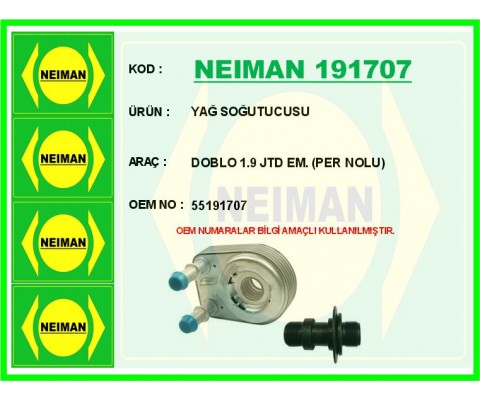 YAĞ SOĞUTUCUSU DOBLO 1.9 JTD EM. PER NOLU