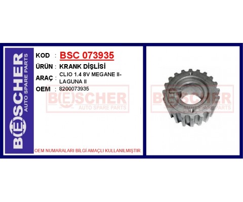 KRANK DİŞLİSİ CLIO 1.4 8V MEGANE II-LAGUNA II