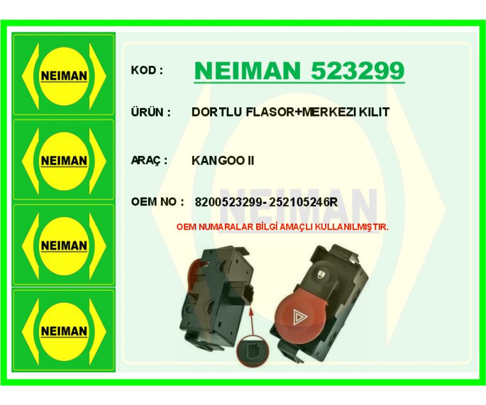 DORTLU FLASOR MERKEZI KILIT KANGOO II
