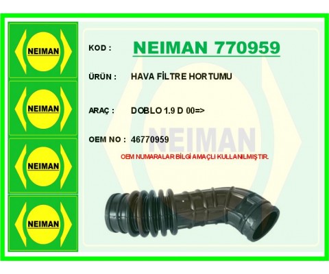 HAVA FİLTRE HORTUMU DOBLO 1.9 D 00 >
