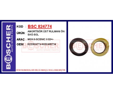 AMORTİSÖR ÜST RULMANI ÖN SAĞ-SOL MGN II-SCENIC II 02 >