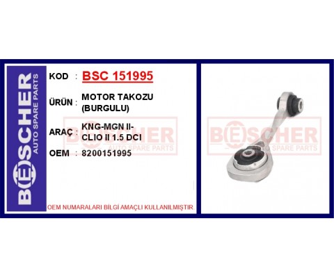 MOTOR TAKOZU BURGULU KNG-MGN II-CLIO II 1.5 DCI