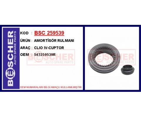 AMORTİSÖR ÜST RULMANI CLIO III 05>12 CLIO IV 12> MODUS 04> CAPTUR 13>