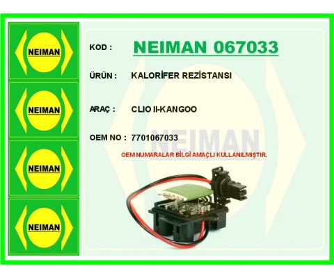 KALORİFER REZİSTANSI CLIO II-KANGOO