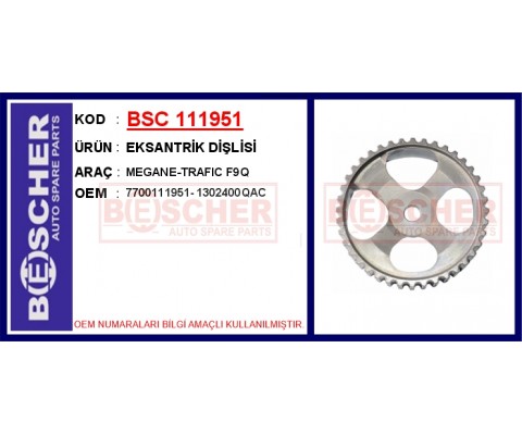 EKSANTRİK DİŞLİSİ MEGANE-TRAFIC F9Q