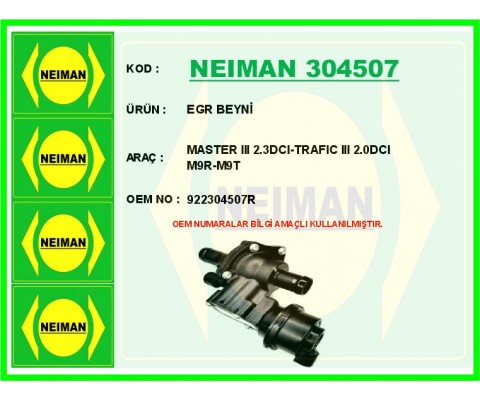 EGR BEYNİ MASTER III 2.3DCI-TRAFIC III 2.0DCI M9R-M9T
