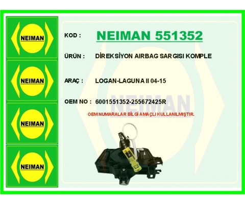 DİREKSİYON AIRBAG SARGISI KOMPLE LOGAN-LAGUNA II 04-15
