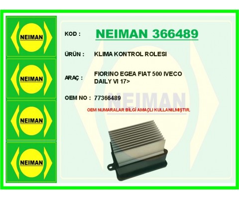 KLIMA KONTROL ROLESI FIORINO EGEA FIAT 500 IVECO DAILY VI 17>