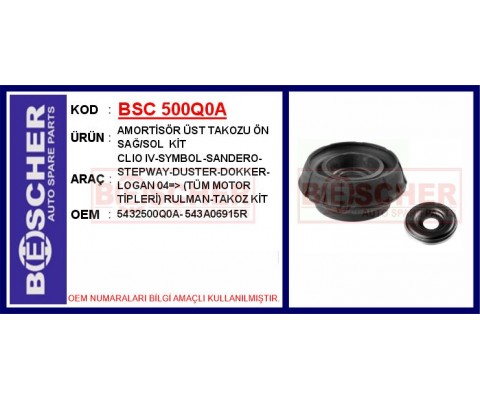 AMORTİSÖR ÜST TAKOZU ÖN SAĞ/SOL KİT CLIO IV-SYMBOL-SANDERO-STEPWAY-DUSTER-DOKKER-LOGAN 04 > TÜM MO