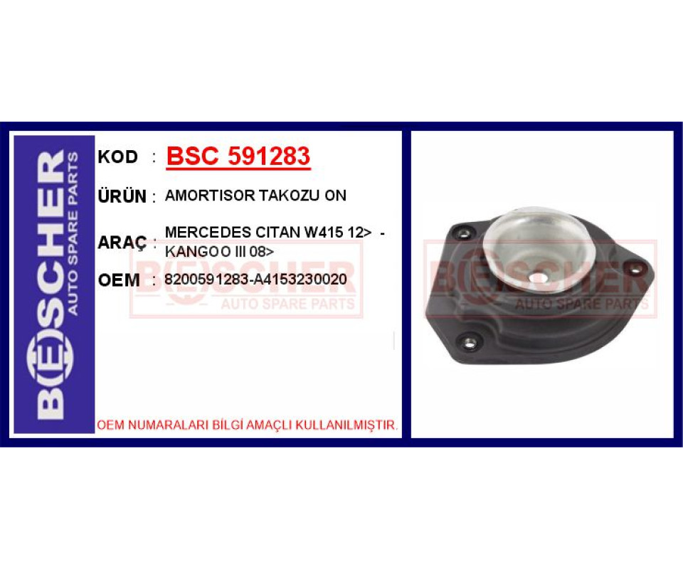 AMORTISOR TAKOZU ON MERCEDES CITAN W415 12> - KANGOO III 08>