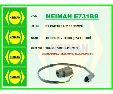 KİLOMETRE HIZ SENSÖRÜ FORD CONNECT-FOCUS 02- 1.8 TDCİ
