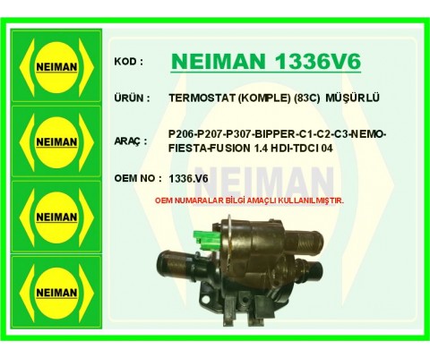 TERMOSTAT KOMPLE SENSÖRLÜ FORD FİESTA-PEUGEOT-CİTROEN 02> 1.4 HDİ-TDCİ EURO 4