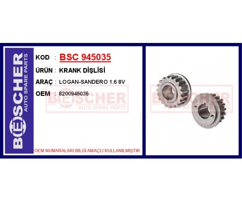 KRANK DİŞLİSİ LOGAN-SANDERO 1.6 8V