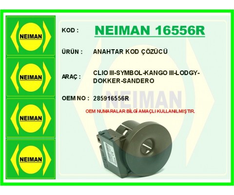 ANAHTAR KOD ÇÖZÜCÜ CLIO III-SYMBOL-KANGO III-LODGY-DOKKER-SANDERO