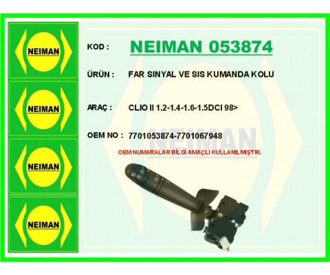 FAR SINYAL VE SIS KUMANDA KOLU CLIO II 1.2-1.4-1.6-1.5DCI 98>