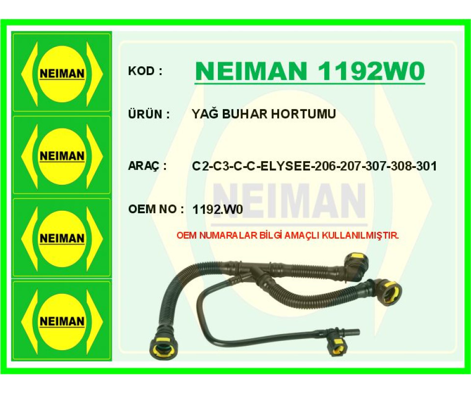 YAĞ BUHAR HORTUMU C2-C3-C-C-ELYSEE-206-207-307-308-301