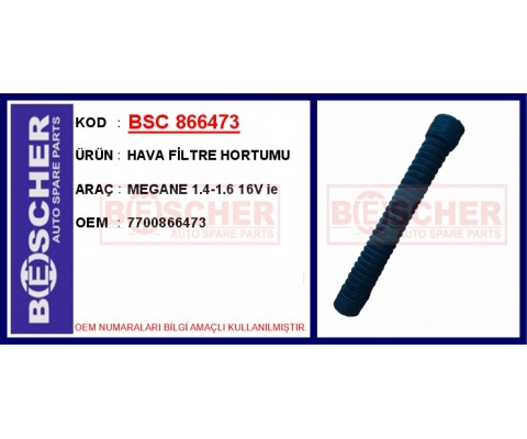 HAVA FİLTRE HORTUMU MEGANE 1.4-1.6 16V ie