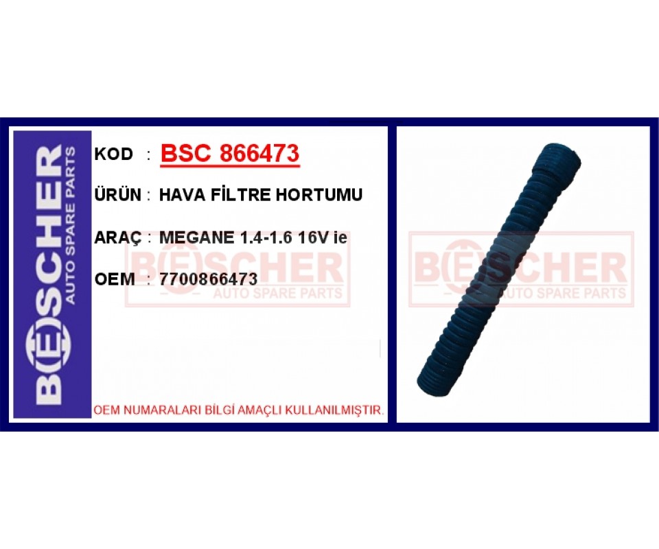 HAVA FİLTRE HORTUMU MEGANE 1.4-1.6 16V ie