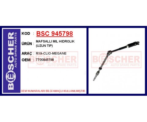 MAFSALLI MIL HIDROLIK UZUN TIP R19-CLIO-MEGANE