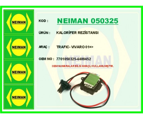 KALORİFER REZİSTANSI TRAFIC- VIVARO 01 >