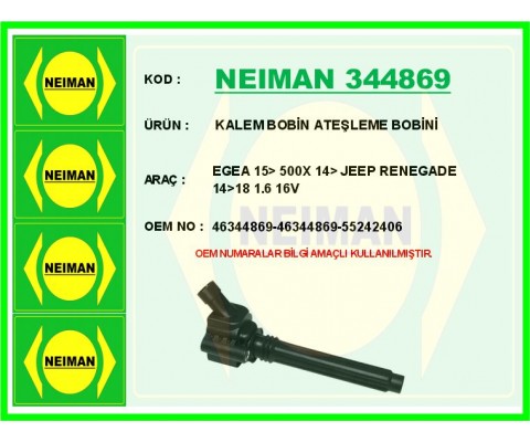 ATEŞLEME BOBİNİ FIAT EGEA 15> 500X 14> JEEP RENEGADE 14>18 1.6 16V