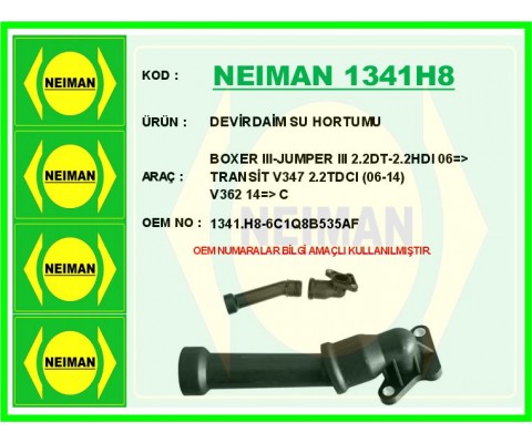 DEVİRDAİM SU HORTUMU BOXER III-JUMPER III 2.2DT-2.2HDI 06 > TRANSİT V347 2.2TDCI 06-14 V362 14 > C