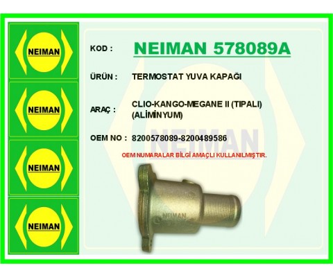 TERMOSTAT YUVA KAPAĞI CLIO-KANGO-MEGANE II TIPALI ALİMİNYUM