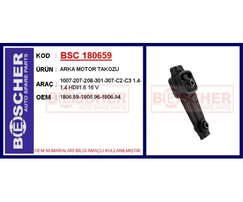 MOTOR TAKOZU ARKA PEUGEOT P207-P208-P301-P1007-P2008 CITROEN C2-C3-C-ELYSEE-DS3 1.4-1.6 16V-HDI EP3- DV4 EP6-DV6