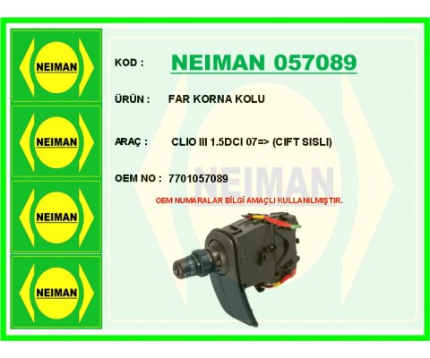FAR KORNA KOLU CLIO III 1.5DCI 07 > CIFT SISLI