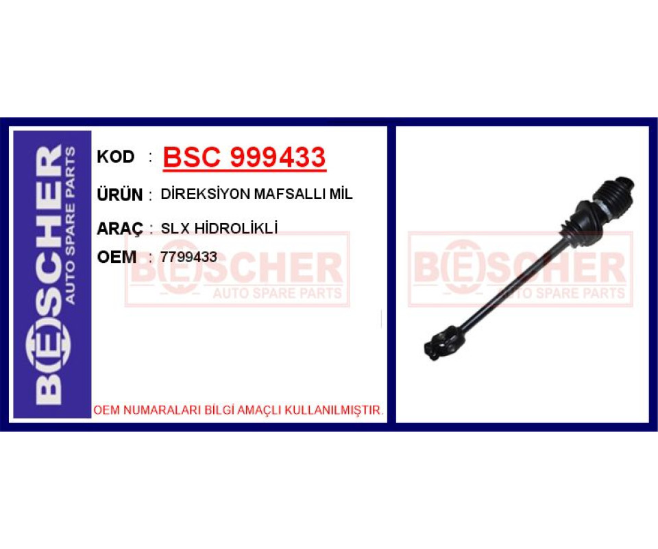 DİREKSİYON MAFSALLI MİL SLX HİDROLİKLİ