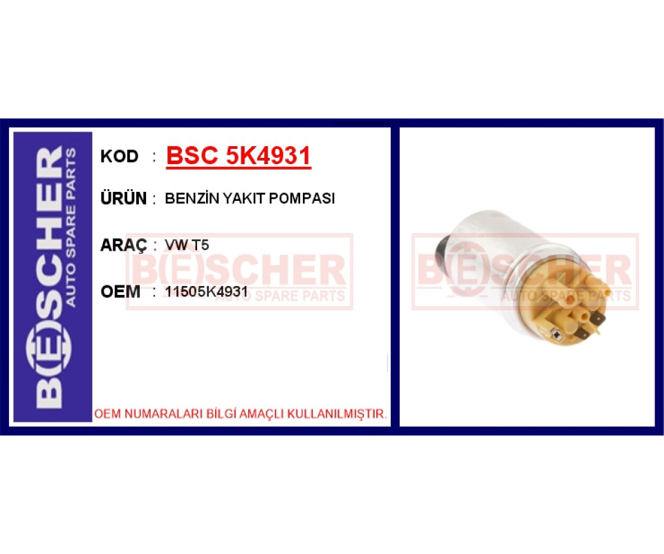 BENZİN YAKIT POMPASI VW T5
