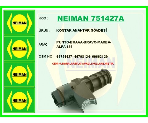 KONTAK ANAHTAR GÖVDESİ PUNTO-BRAVA-BRAVO-MAREA-ALFA 156