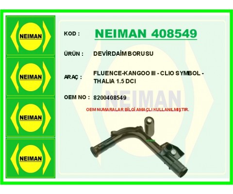DEVİRDAİM SU BORUSU RENAULT KANGOO III-CLIO SYMBOL-THALIA 1.5DCI