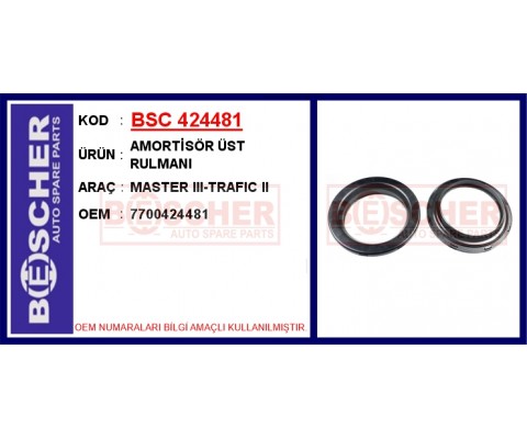 AMORTİSÖR ÖN RULMANI RENAULT MASTER III 10> LAGUNA II 01>05 ESPACE IV 03>05 VEL SATIS 04>