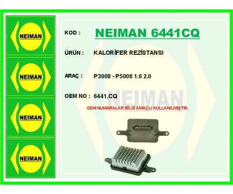 KALORİFER REZİSTANSI PEUGEOT P3008-P5008 1.6 2.0 15>