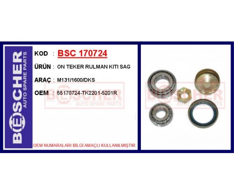 ON TEKER RULMAN KITI SAG M131/1600/DKS