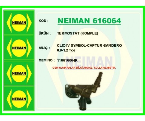 TERMOSTAT VANASI RENAULT CLIO IV 12> SYMBOL III 14> CAPTUR I 13> DACIA SANDERO II 13> LOGAN II 13> 0.9TCe